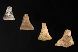 Pointes de fl&egrave;ches en silex